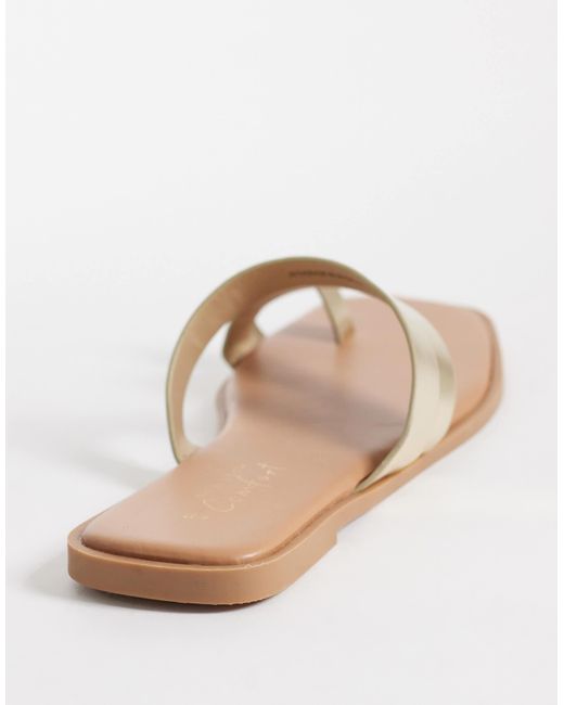 New Look White Multi Strap Toe Loop Sandal