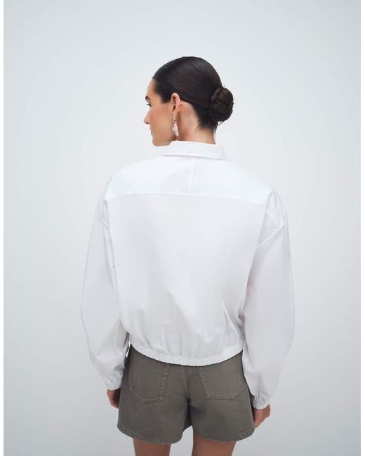 ARKET White Bubble Hem Shirt