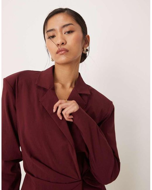 ASOS Red Cinched Blazer Mini Dress