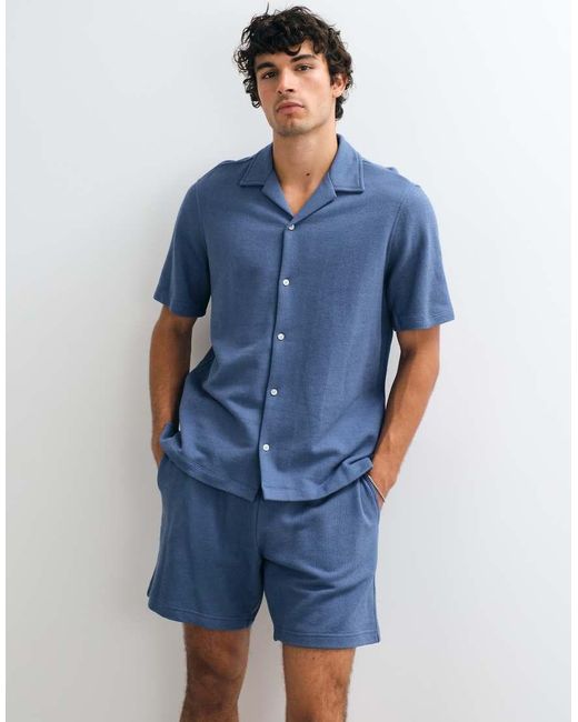 Gap Blue Towelling Shirt Co-Ord for men