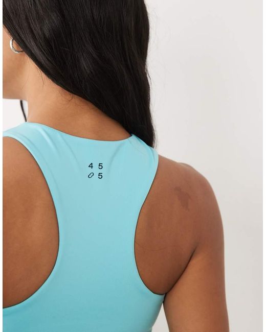 4505 Blue Icon Active Racer Back Vest With Inner Bra And Removable Padding