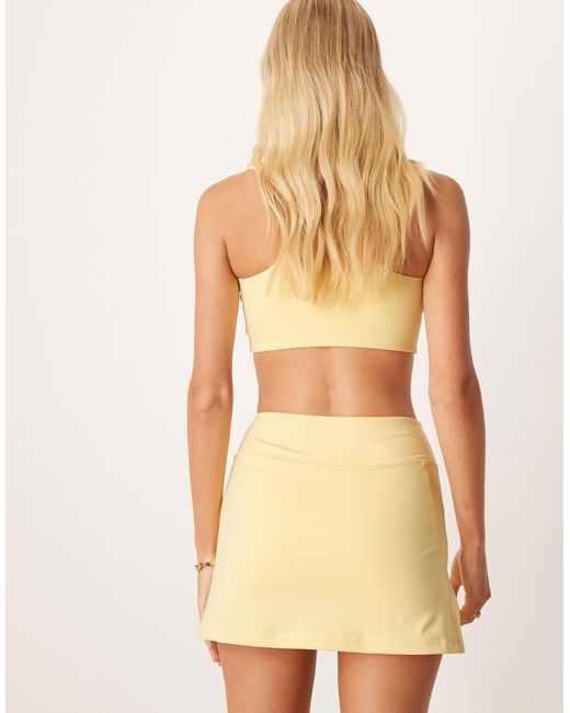 4505 Gray Wrap Waist Tennis Skirt With Under Short And Phone Pocket