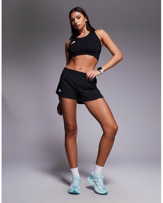 Adidas Originals Black Adidas Running Adizero Split Shorts