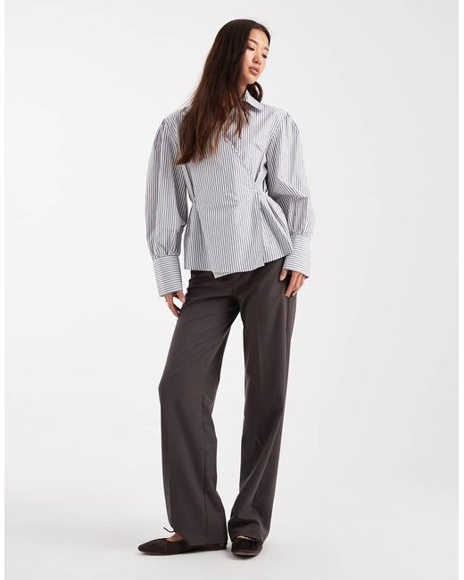 ASOS Gray Wrap Shirt
