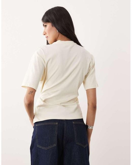 Mango Natural Cotton Rich Tie Front T-shirt