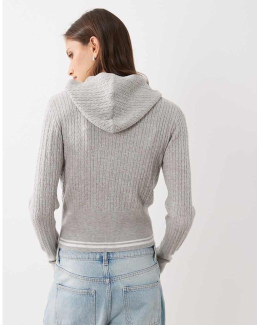 Cotton On Gray Everfine Hooded Knit