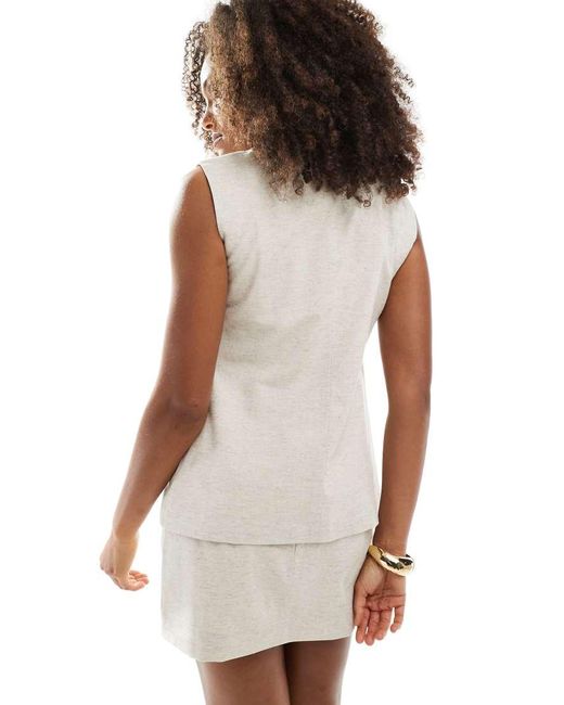 NARRATED Natural Longline Button Up Top
