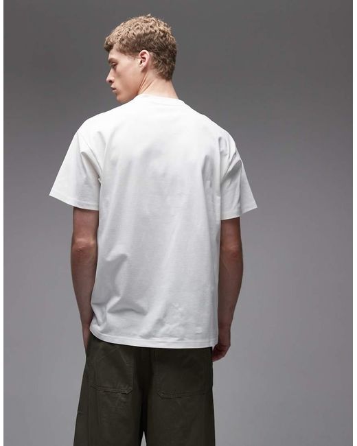 Carhartt Gray Barbwire Logo T-shirt for men
