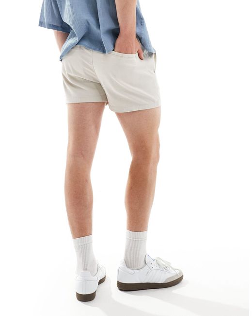 ASOS Blue Slim Shorter Length Chino Shorts for men