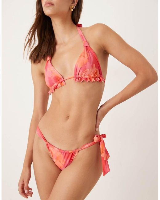 Wild Lovers Orange Bella Vista Tieside Bikini Bottoms