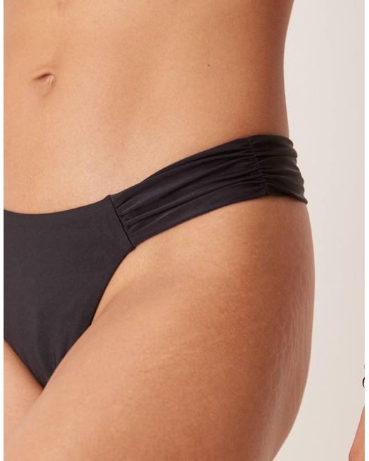 Tala Black Gathered Side Bikini Brief