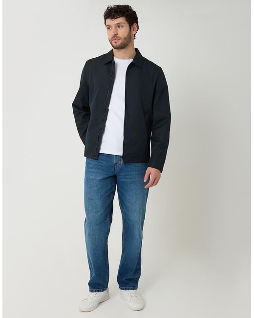 Threadbare Blue Showerproof Lightweight Zip Through Jacket for men