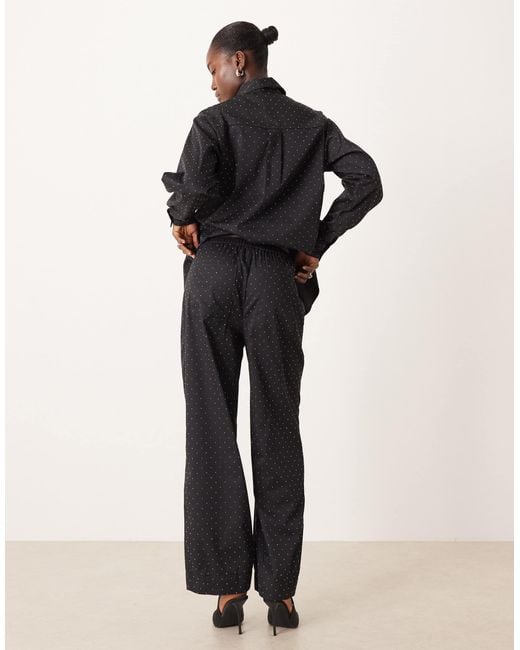 ASOS Black Pull On Hotfix Trousers Co-Ord