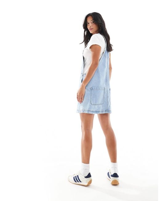 Petite denim pinafore dress hot sale