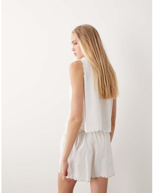 Accessorize Natural Floral Cut Out Sleeveless Tie Front Beach Top