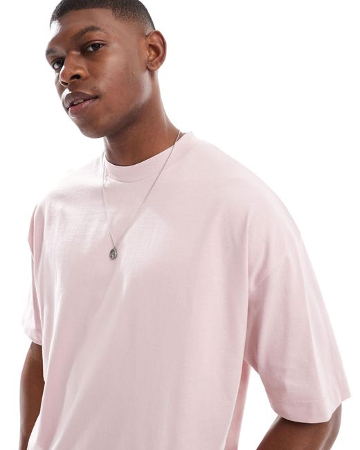ASOS Pink Essential Oversized T-Shirt for men