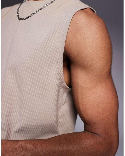 ASOS Blue Boxy Boxy Oversized Fit Tank for men