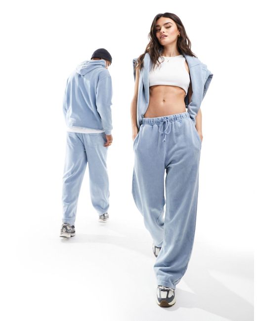 ASOS Blue Unisex Co-ord Straight joggers