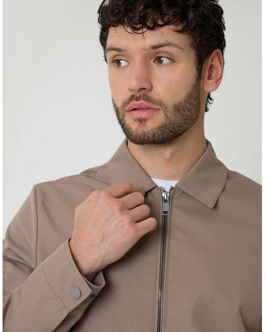 Threadbare Natural Showerproof Lightweight Zip Through Jacket for men
