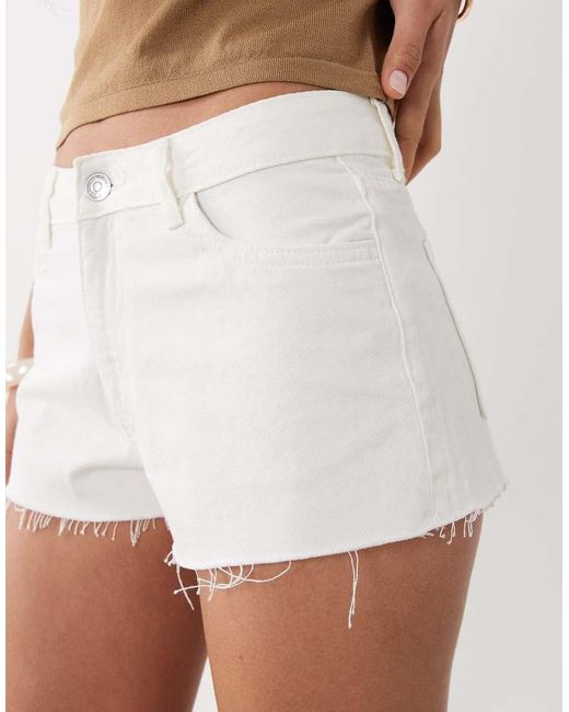 Mango White Teen Denim Short