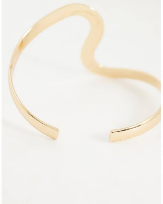 ASOS Natural Open Cuff With Wave Design
