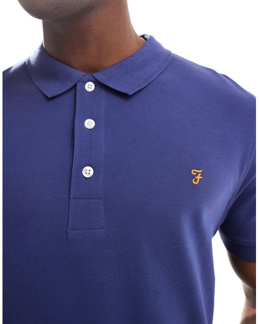 Farah – blanes – kurzärmliges polohemd in Blue für Herren