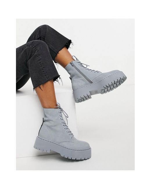 grey chunky boots