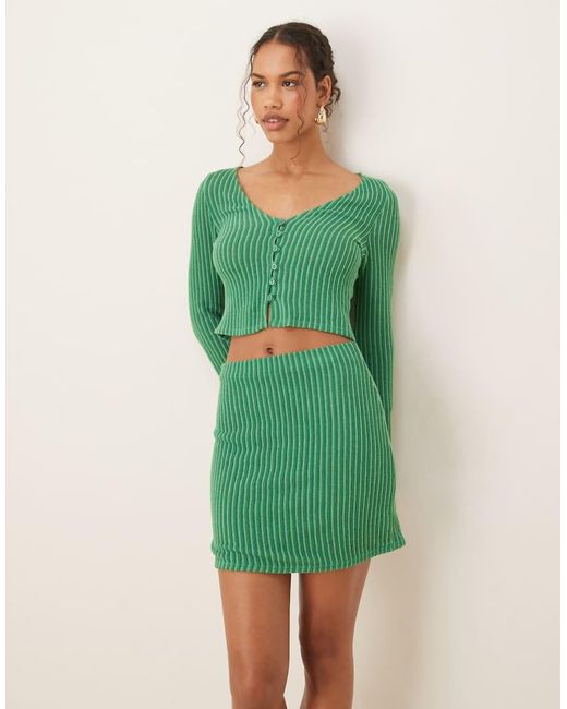Minigonna A Righe di ASOS in Green