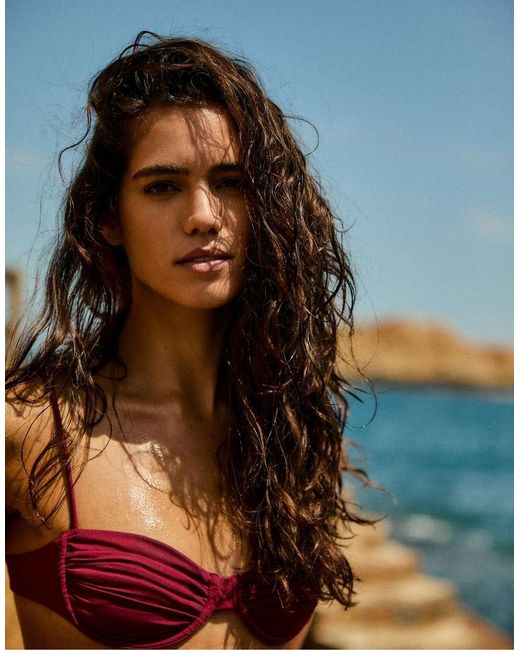Pull&Bear Blue Balconette Bikini Top