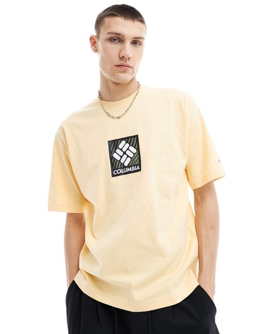 Camiseta amarilla con logo cuadrado reventure Columbia de hombre de color Natural