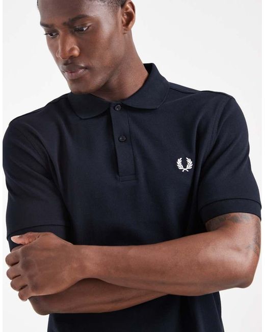 Fred Perry Blue Plain Polo Shirt for men