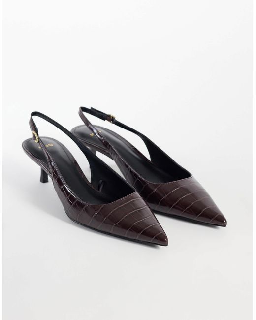 Mango White Slingback mit absatz