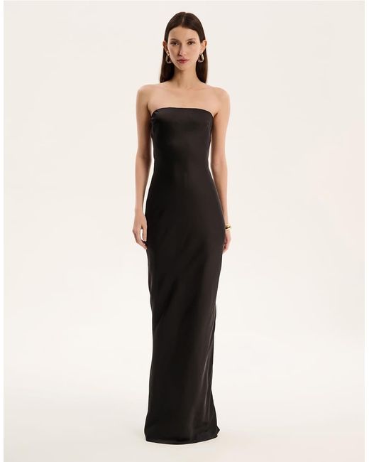 OMNES Black Amdra Zip-Back Maxi Dress