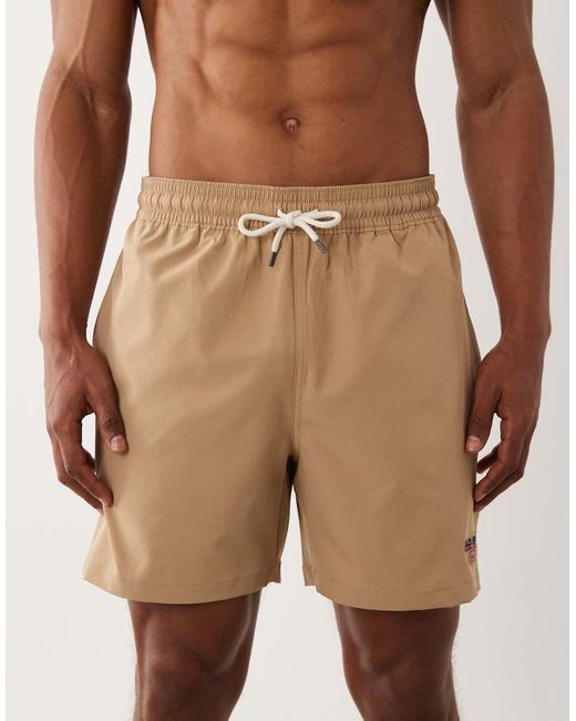 Polo Ralph Lauren Natural Sports Capsule Flag Logo Swim Trunk for men