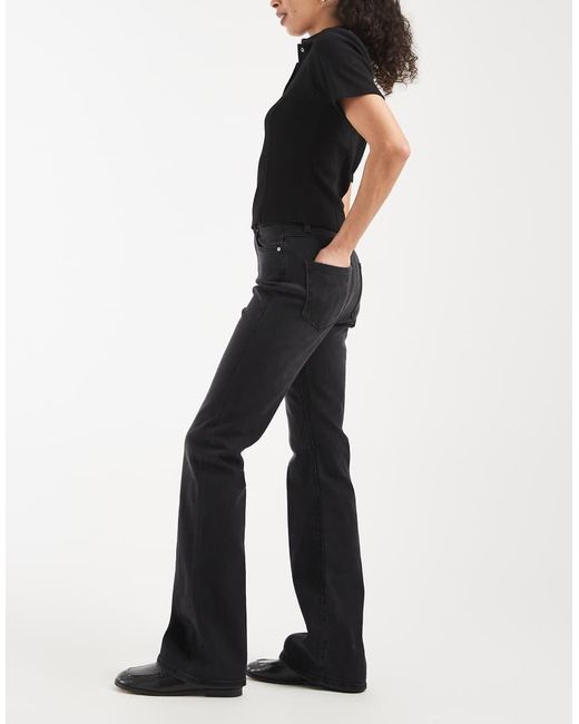 ONLY Black Linez High Waist Flared Jeans