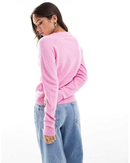 Vero Moda Pink Round Neck Knitted Jumper