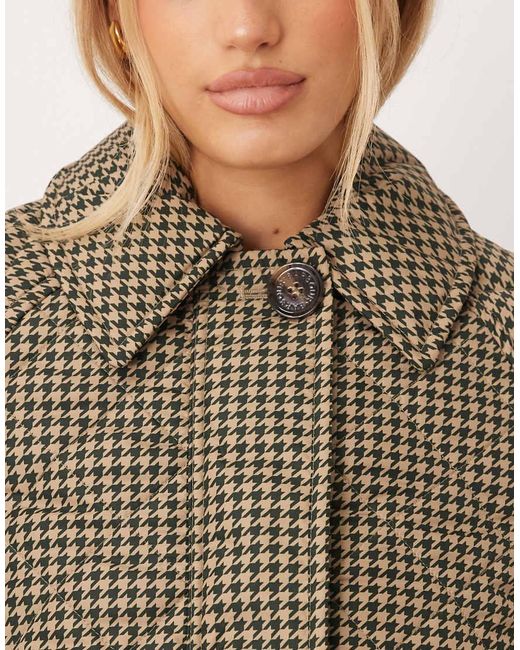 Barbour Brown Laoise Check Quilted Jacket