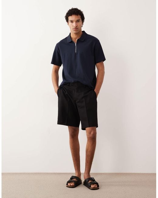 ASOS Blue Tailored Regular Shorts for men