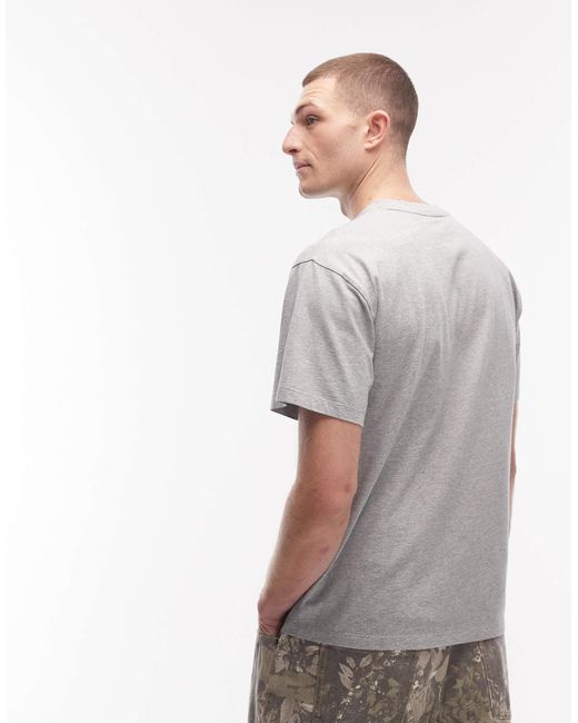 No Problemo Gray 100% Cotton T-Shirt With Mini Logo for men