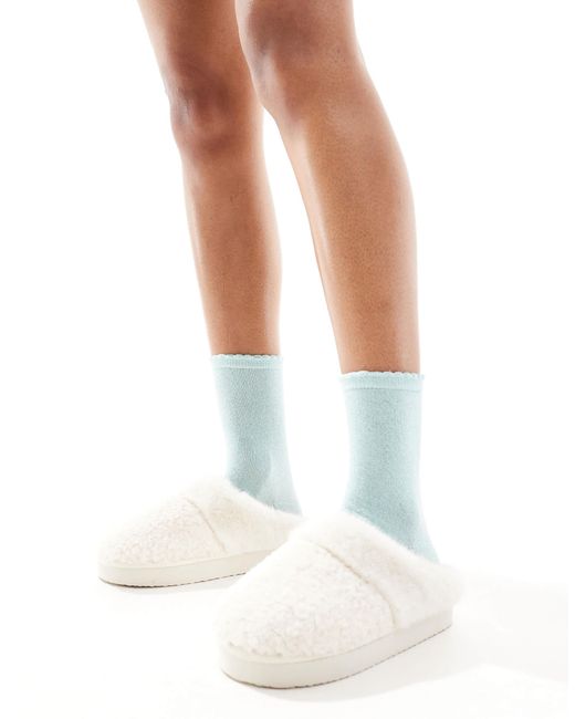 Pieces White Glitter Sock