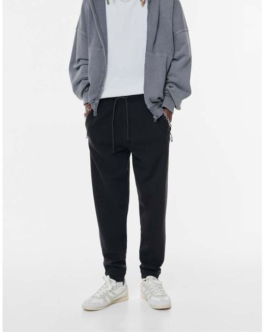 Pull&Bear Blue Tracksuit jogger Trousers for men