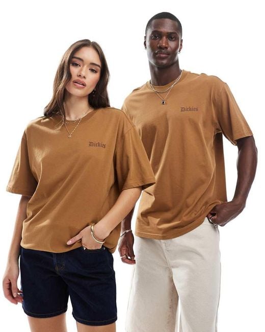 Dickies Brown Deep Rooted Graphic Back Print T-shirt
