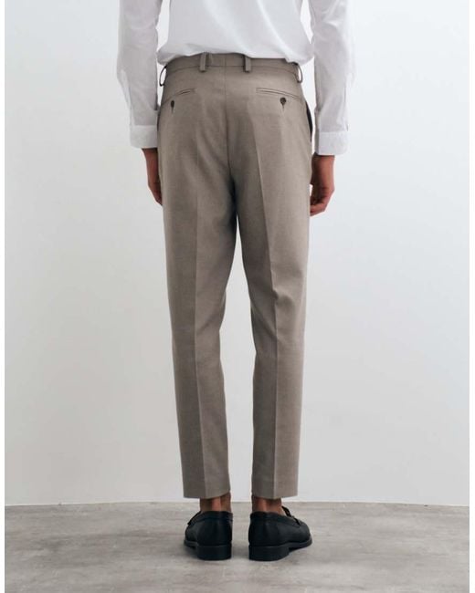 ASOS White Tapered Suit Pants for men