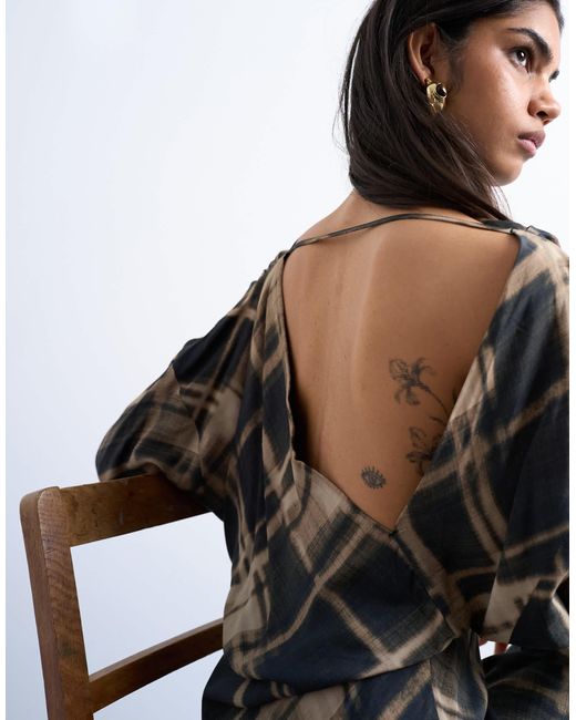 TOPSHOP White Batwing Backless Mini Dress