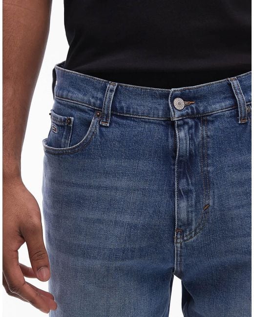 Isaac - short en jean décontracté - délavage foncé Tommy Hilfiger pour homme en coloris Blue