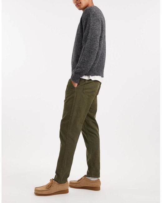 ASOS – schmal zulaufende hose aus cord in Gray für Herren