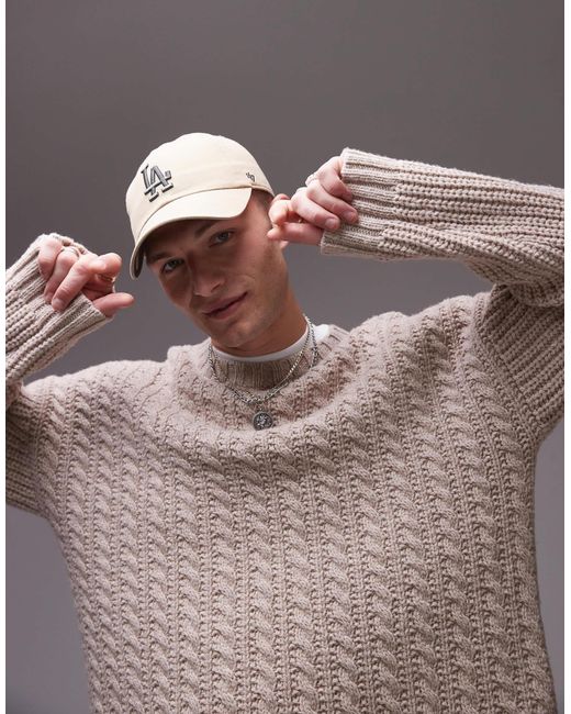 ARKET Gray Wool Cable Knit Jumper for men