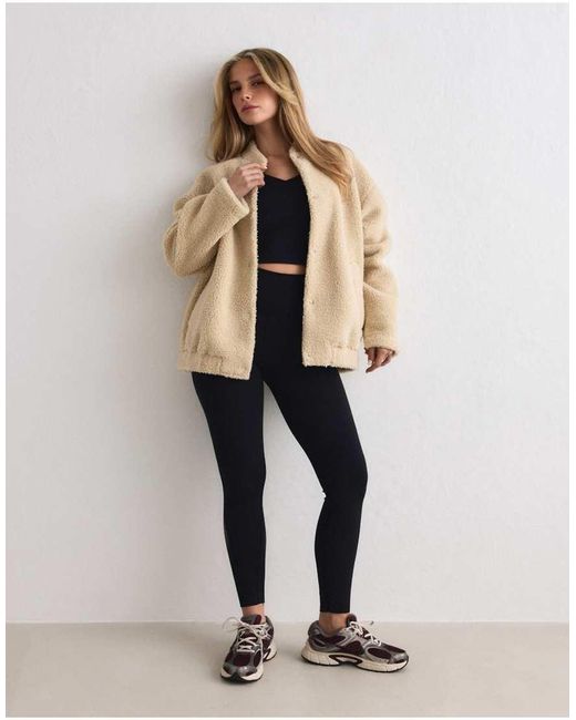 Aim'n Brown Café Au Lait Pile Coach Jacket