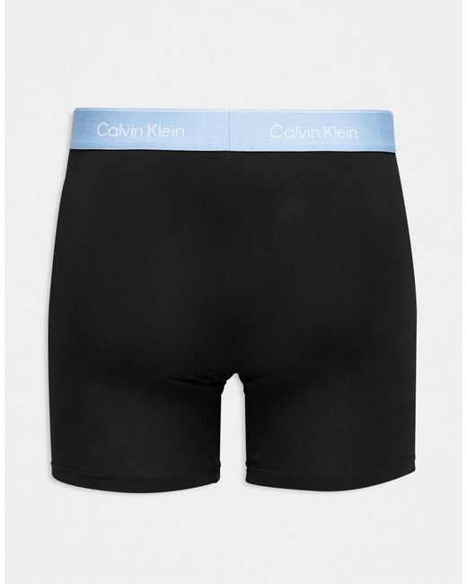 Calvin Klein – icon cotton stretch – 3er-pack eng geschnittene boxershorts aus stretch-baumwolle in Black für Herren