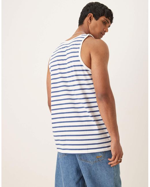 Débardeur à rayures et logo emblématique - /bleu Polo Ralph Lauren pour homme en coloris Blue